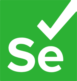 Selenium Logo zeigt die Buchstaben Se und ein Haken auf grünem Hintergrund.